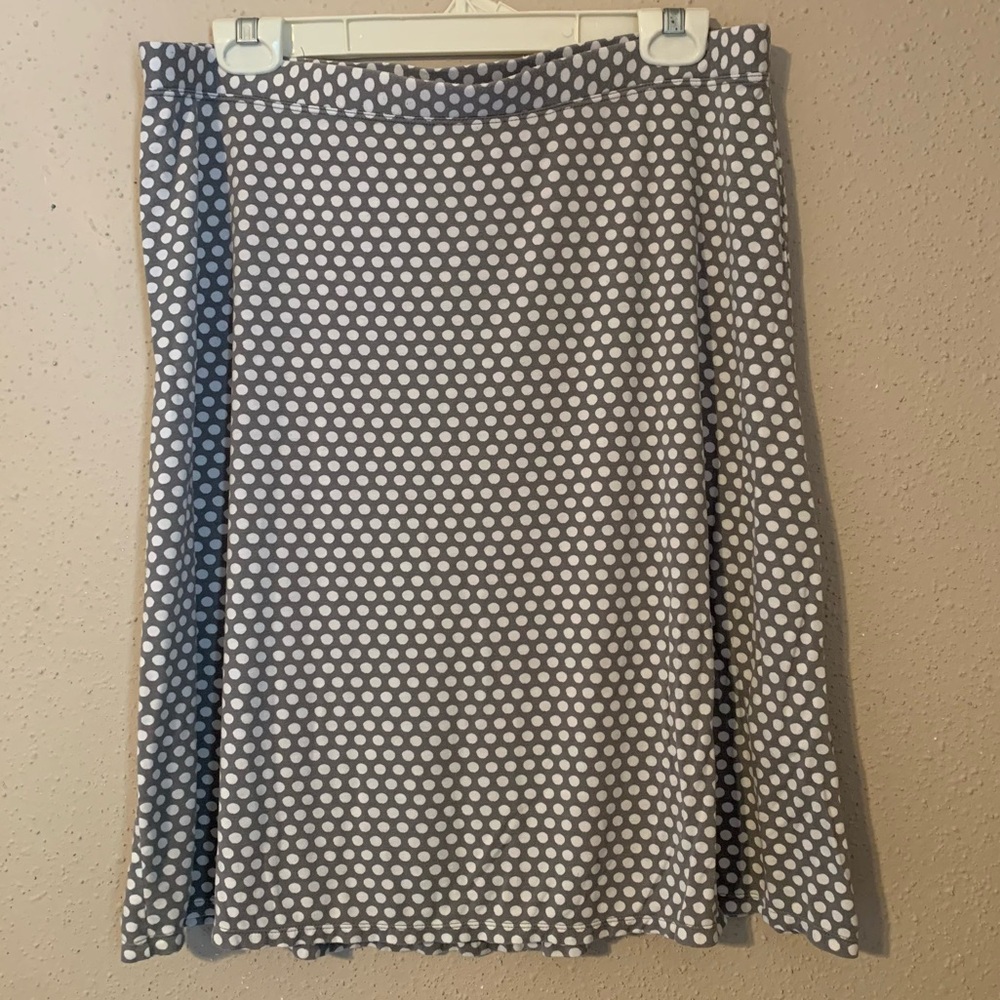 Max Studio Knit Skirt - Taupe/ White - Size L